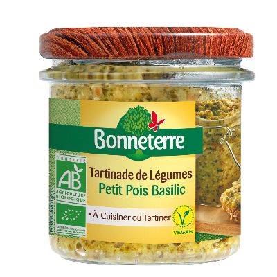 Tartinade pt.pois basilic 135g