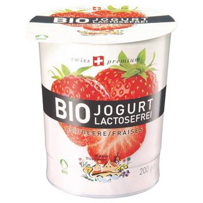 Yaourt fraise sans lactose