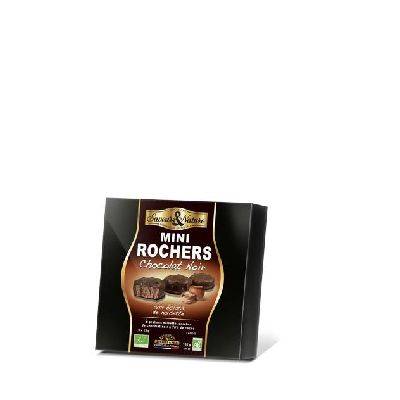 3 mini rochers noir/noisette -