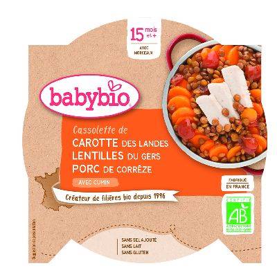 Babybio assiette carotte porc