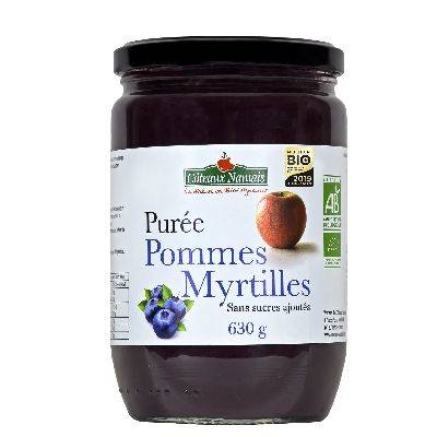 Puree pom/myrtilles 630g c.nan