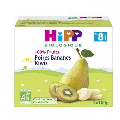 Coupelles poires bananes kiwis