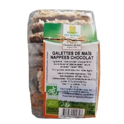 Galettes bio de maà¯s complet nappées chocolat bio - 150 g