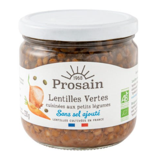 Lentilles vertes s/sel 345g pr