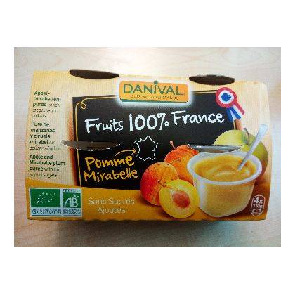 Puree pommes mirabelles 4x100g