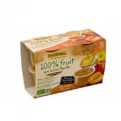 Puree pommes pêches bio 4 x 100g