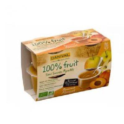 Puree pommes abricots bio 4 x