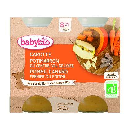 Pot bb canard 2x200g babybio