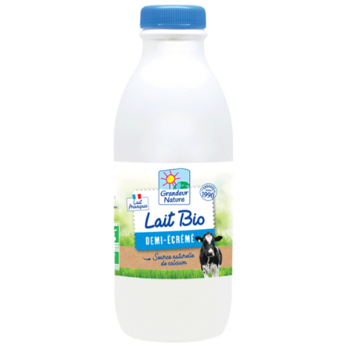 Lait 1/2 ecreme uht 1l