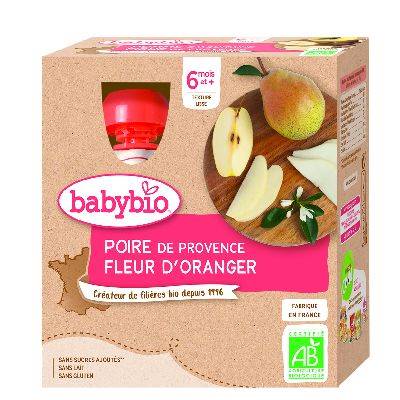 Babybio gourde poire fleur d'o