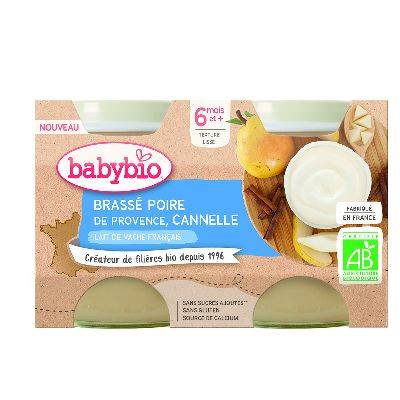 Babybio pot brassé poire canne