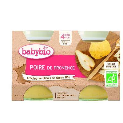 Pot bb poire 2x130g babybio