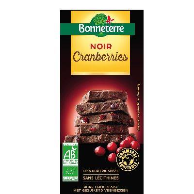 Chocolat noir cranberries - 100g