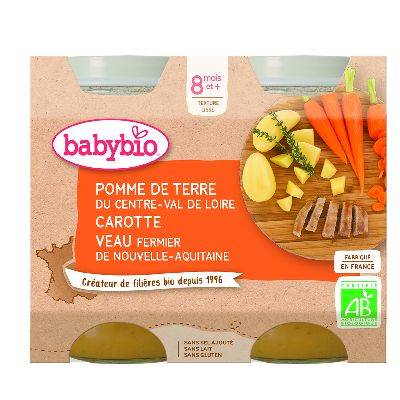 Pot bb menu veau 2x200g babybi