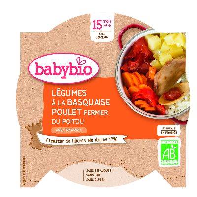 Ass. bb poulet basq. 260g baby