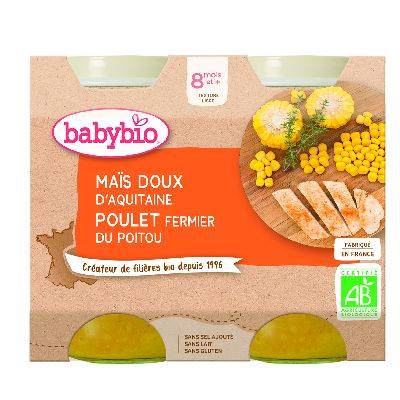 Pot bb menu poulet 2x200g baby