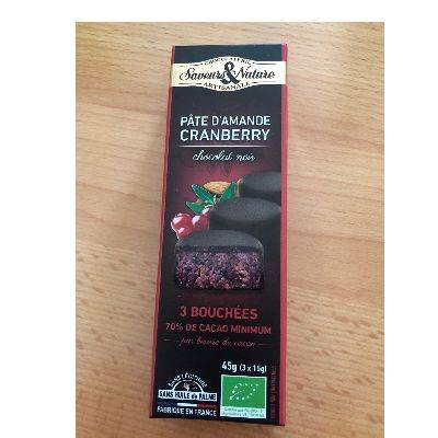 Bouchées pâte d'amande cranber