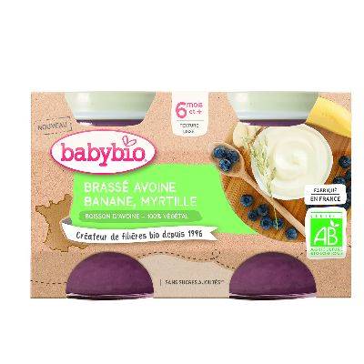 Babybio pot brassé avoine bana