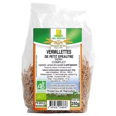 Vermillettes de petit épeautre demi complet - 250g 