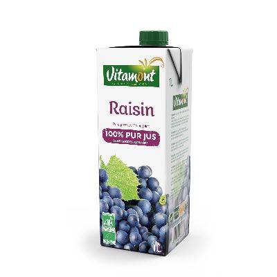 Pur jus de raisin rouge tetra - 1l