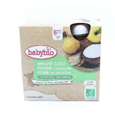 Babybio gourde brassé lait de coco pomme poire