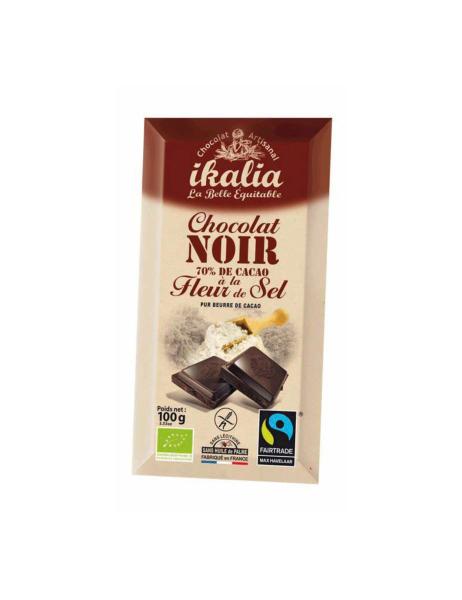 Chocolat noir 70% fleur de sel - 100g