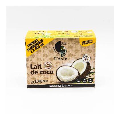 Lait de coco 2x400ml a.r