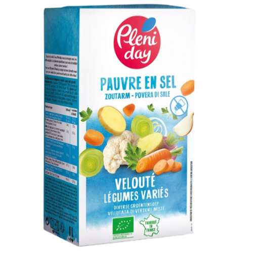 Veloute legumes varies pauvre en sel