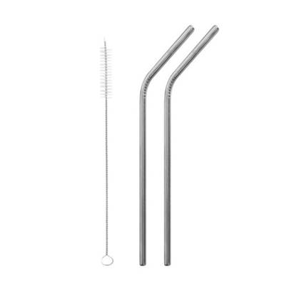 Lot de 2 pailles inox + brosse