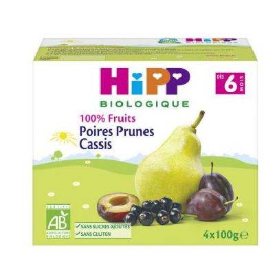 Coupelles poires prunes cassis