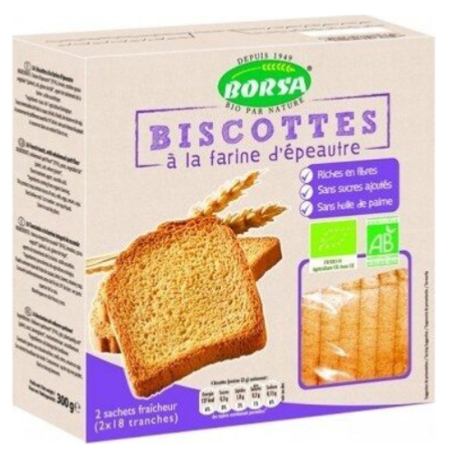 Biscottes à l'épeautre bio x36