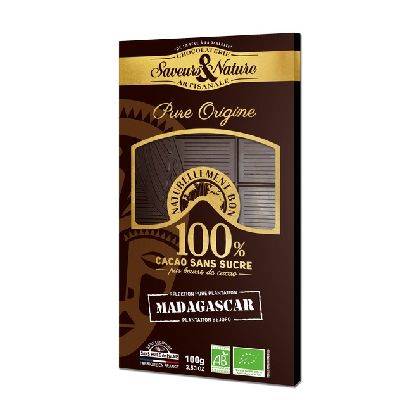 Chocolat noir 100% madagascar - 100g