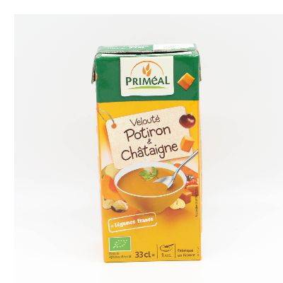 Velouté de potiron et châtaign