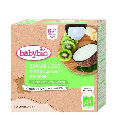 Babybio gourde brassé lait de coco kiwi banane